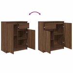 vidaXL Buffet avec tiroir chêne brun 71x35x84 cm bois d'ingénierie