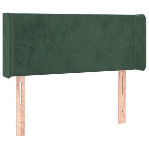 vidaXL Tête de lit avec oreilles Vert foncé 83x16x78/88 cm Velours