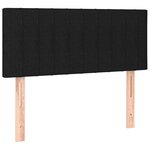 vidaXL Sommier à lattes de lit et matelas Noir 80x200 cm Tissu