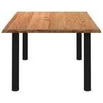 vidaXL Table à manger marron clair bois de chêne massif rectangulaire