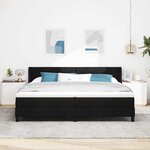 vidaXL Lit boxspring avec matelas avec matelas Noir 200 x 200 cm