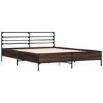 vidaXL Cadre de lit sans matelas chêne fumé 150x200 cm