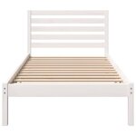vidaXL Cadre de lit Blanc 90 x 200 cm Bois massif en pin