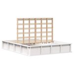 vidaXL Cadre de lit Blanc 150 x 200 cm Bois de pin massif