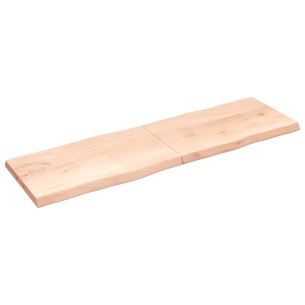 vidaXL Dessus de table bois massif non traité bordure assortie