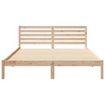 vidaXL Cadre de lit Marron 160 x 210 cm Bois massif en pin