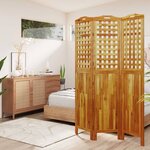 vidaXL Cloison de séparation 3 panneaux 121 5x2x180 cm Bois d'acacia