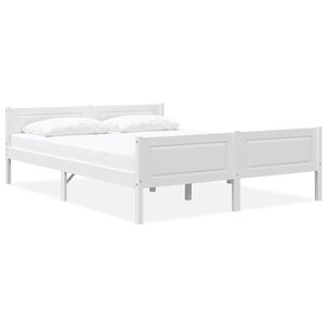 vidaXL Cadre de lit sans matelas bois massif de pin blanc 140x200 cm