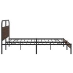 vidaXL Cadre de lit en métal sans matelas chêne marron 193x203 cm