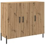 vidaXL Buffet Chêne artisanal 90 x 34 x 80 cm Bois d'ingénierie