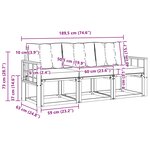 vidaXL Ensemble de canapés d'extérieur 3 pc Blanc et Beige