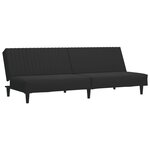 vidaXL Ensemble de canapés 2 Pièces noir velours