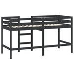 vidaXL Lit mezzanine d'enfants sans matelas avec échelle noir 80x200cm