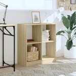 vidaXL Bibliothèque chêne sonoma 68 5x32x75 cm bois d'ingénierie