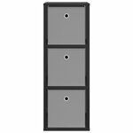 vidaXL Buffet avec tiroir Chêne noir 30 5 x 27 x 84 5 cm