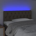 vidaXL Tête de lit à LED Taupe 90x7x78/88 cm Tissu