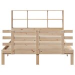 vidaXL Lit bibliothèque sans matelas 140x200 cm bois massif de pin