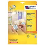 Etiquettes rondes enlevables stick+lift diamètre 10 mm blanc 315 x 25 feuilles avery zweckform