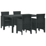 vidaXL Ensemble de salle à manger pour jardin 5 pc Anthracite