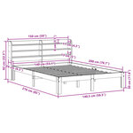 vidaXL Cadre de lit avec tête de lit sans matelas 140x200 cm