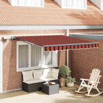 vidaXL Auvent Rétractable orange et marron 300 x 250 cm tissu