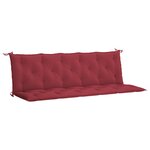vidaXL Coussin de banc de jardin rouge bordeaux tissu oxford