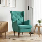 vidaXL Fauteuil Turquoise Velours