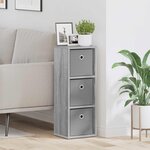 vidaXL Buffet avec tiroir Gris Sonoma 25 5 x 22 x 69 5 cm