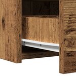 vidaXL Table de Maquillage Murale Bois Vieilli 60x40x70 cm
