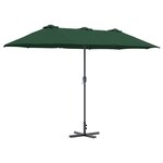 vidaXL Parasol de jardin Vert 380 x 196 x 235 cm