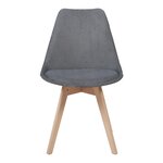 Lot de 2 chaises de salle à manger salon design moderne cuisine velours côtelé gris 03_0009614