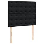 vidaXL Sommier à lattes de lit avec matelas Noir 120x200 cm Velours