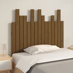 vidaXL Tête de lit murale Marron miel 95 5x3x80 cm Bois massif de pin