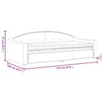 vidaXL Lit de jour avec matelas crème 90x200 cm tissu