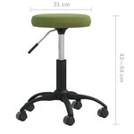 vidaXL Chaise de salle à manger Vert clair Velours