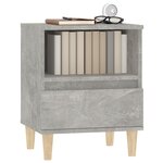 vidaXL Tables de chevet 2 Pièces Gris béton 40x35x50 cm