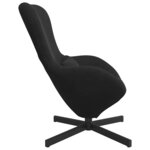 vidaXL Fauteuil œuf Noir Velours