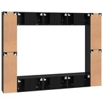 vidaXL Ensemble meuble TV 10 Pièces Chêne noir Moyen 30 5 x 30 x 90 cm