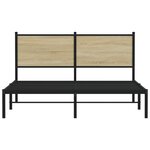 vidaXL Cadre de lit en métal sans matelas chêne sonoma 140x200 cm