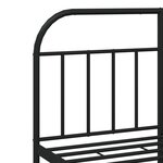 vidaXL Cadre de lit métal sans matelas avec tête de lit noir 140x200cm