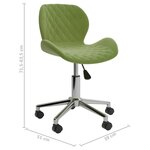 vidaXL Chaises pivotantes à manger lot de 2 Vert clair Velours