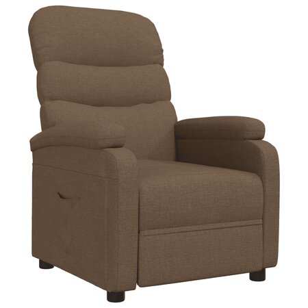 vidaXL Fauteuil inclinable Marron Tissu