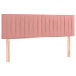 vidaXL Sommier à lattes de lit avec matelas Rose 140x200 cm Velours