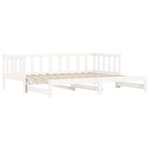 vidaXL Lit de jour avec lit gigogne blanc 80x200 cm bois de pin massif