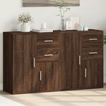 vidaXL Buffets 2 Pièces chêne marron 60x31x70 cm bois d'ingénierie
