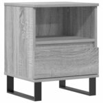vidaXL Table de chevet sonoma gris 40x35x50 cm bois d’ingénierie