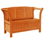vidaXL Banc de Rangement de Jardin Marron 119 x 76 x 44cm