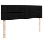 vidaXL Lit ottoman avec matelas noir 140x200 cm tissu