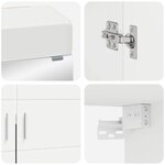 vidaXL Ensemble de mobilier de salle de bain avec tiroir TULUM Blanc