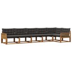 vidaXL Ensemble de canapés d'extérieur 6 pc Naturel et noir